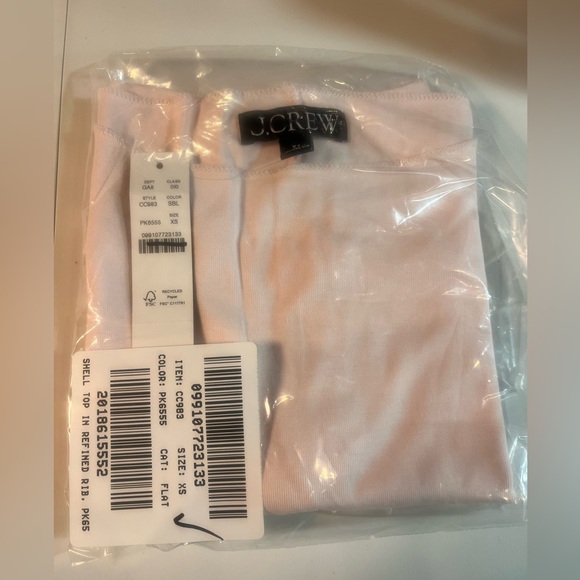 J.Crew Refined rib shell tank top in soft blush - Picture 6 of 7